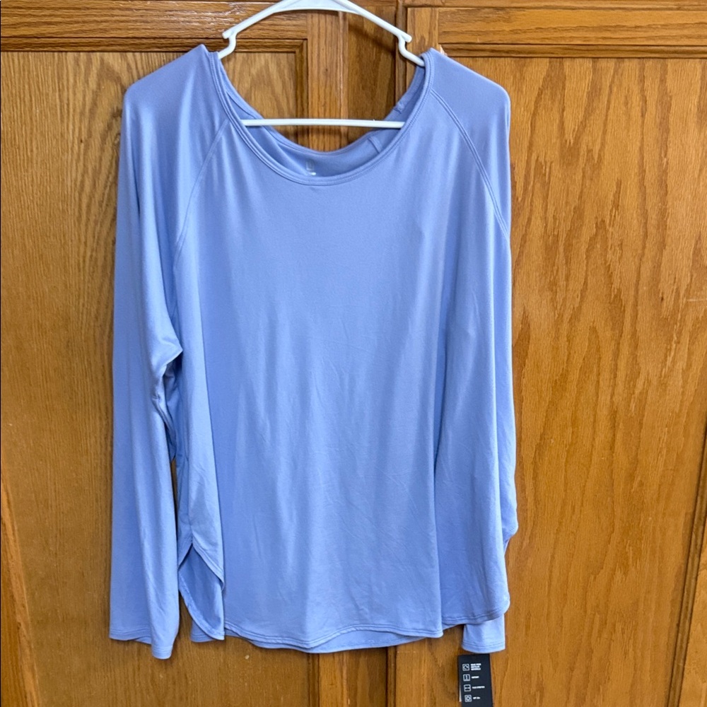 Ideology Soft Periwinkle Long Sleeve Tee